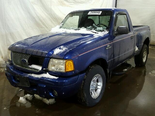 1FTYR10U32PB42810 - 2002 FORD RANGER BLUE photo 2