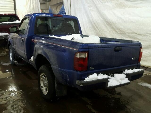 1FTYR10U32PB42810 - 2002 FORD RANGER BLUE photo 3