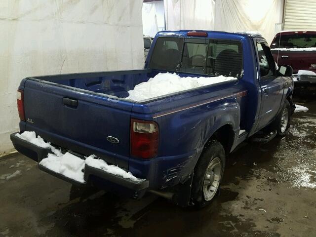 1FTYR10U32PB42810 - 2002 FORD RANGER BLUE photo 4