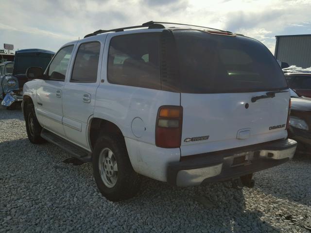 1GNEK13T62J229976 - 2002 CHEVROLET TAHOE K150 WHITE photo 3