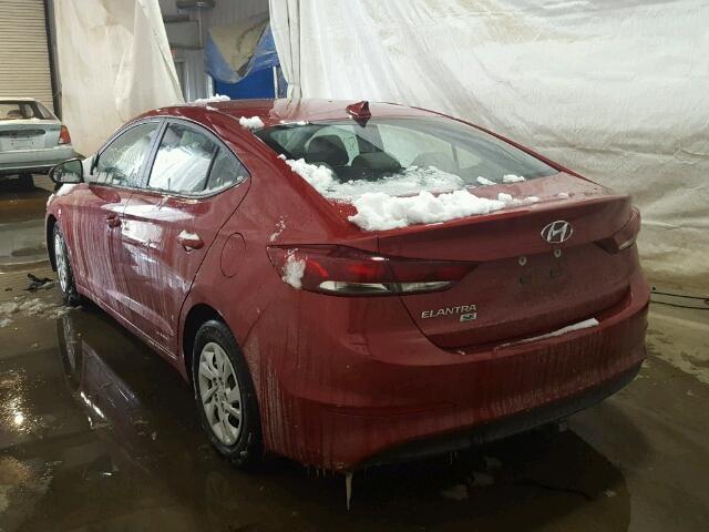 5NPD74LF7HH139061 - 2017 HYUNDAI ELANTRA SE RED photo 3