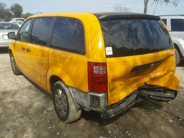 1D8HN44H68B135898 - 2008 DODGE GRAND CARA YELLOW photo 3