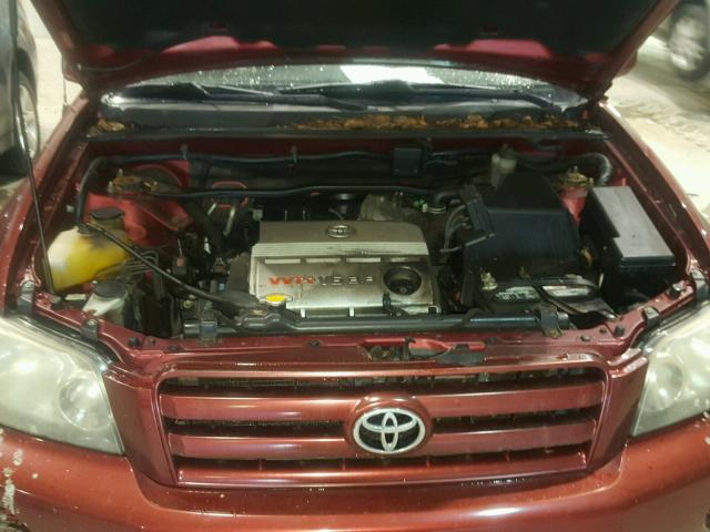 JTEDP21A350050507 - 2005 TOYOTA HIGHLANDER MAROON photo 7