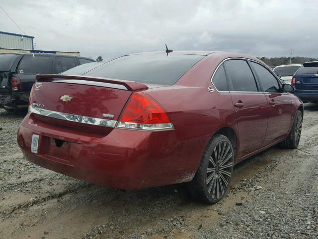 2G1WT58K889272083 - 2008 CHEVROLET IMPALA LT MAROON photo 4