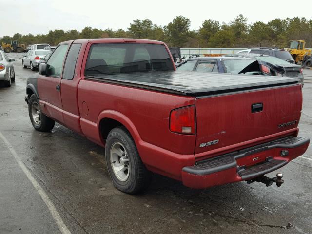 1GCCS19W828125854 - 2002 CHEVROLET S TRUCK S1 RED photo 3