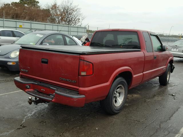 1GCCS19W828125854 - 2002 CHEVROLET S TRUCK S1 RED photo 4