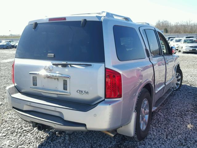 5N3AA08A37N801567 - 2007 INFINITI QX56 SILVER photo 4