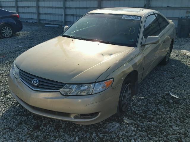 2T1CE22PX2C011939 - 2002 TOYOTA CAMRY SOLA GOLD photo 2