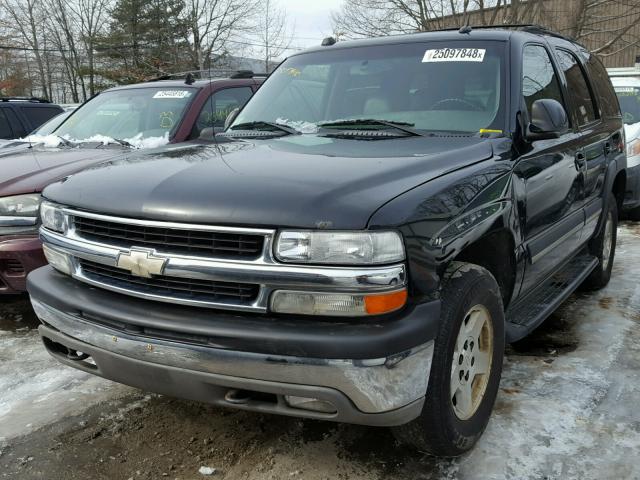 1GNEK13T05J150310 - 2005 CHEVROLET TAHOE K150 BLACK photo 2