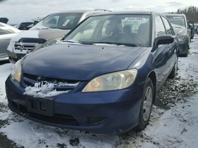 2HGES16384H936863 - 2004 HONDA CIVIC DX V BLUE photo 2