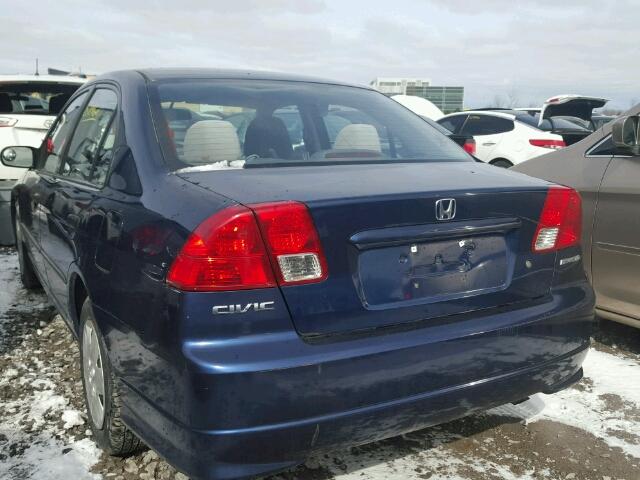 2HGES16384H936863 - 2004 HONDA CIVIC DX V BLUE photo 3