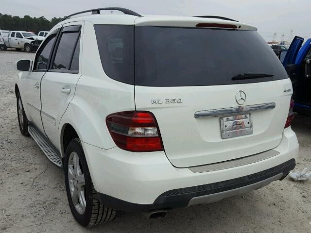 4JGBB86E88A387855 - 2008 MERCEDES-BENZ ML 350 WHITE photo 3