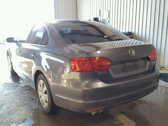 3VWBZ7AJ9BM114221 - 2011 VOLKSWAGEN JETTA SE CHARCOAL photo 3