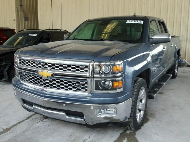 3GCPCSEC1EG422592 - 2014 CHEVROLET SILVERADO BLUE photo 2