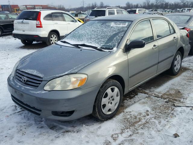 2T1BR32E53C042246 - 2003 TOYOTA COROLLA CE GRAY photo 2