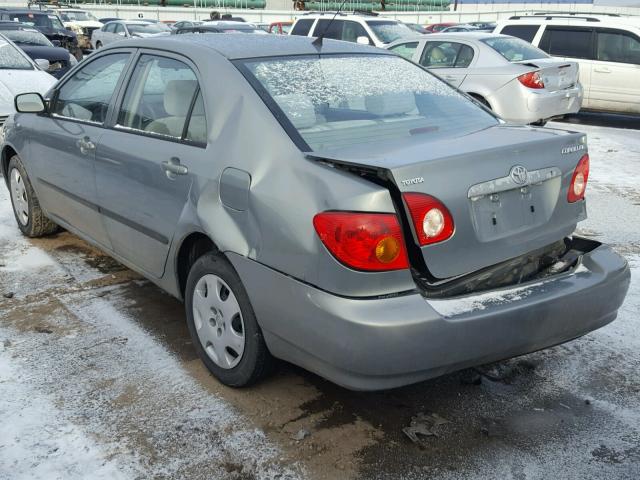 2T1BR32E53C042246 - 2003 TOYOTA COROLLA CE GRAY photo 3