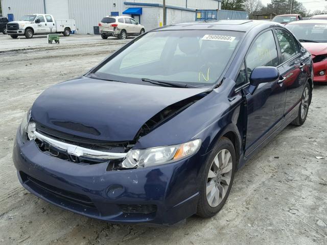 2HGFA16869H518926 - 2009 HONDA CIVIC EX BLUE photo 2