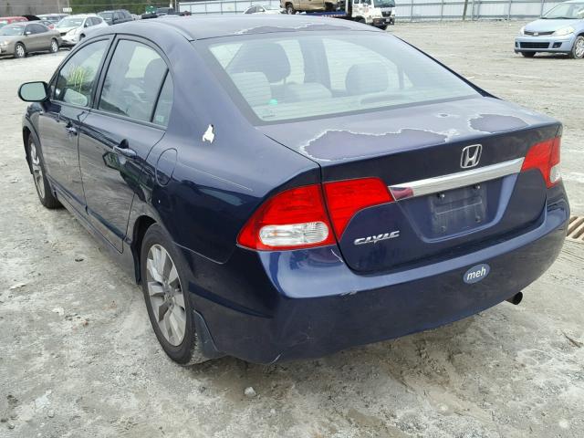 2HGFA16869H518926 - 2009 HONDA CIVIC EX ლურჯი ფოტო 3