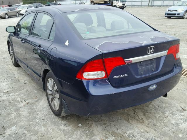 2HGFA16869H518926 - 2009 HONDA CIVIC EX BLUE photo 3