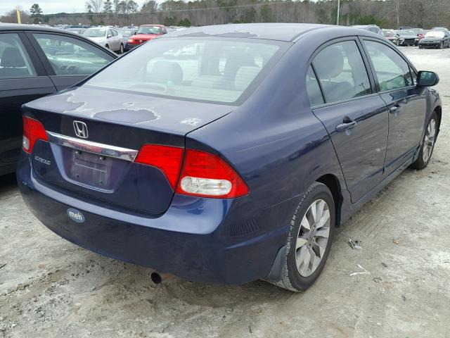 2HGFA16869H518926 - 2009 HONDA CIVIC EX ლურჯი ფოტო 4