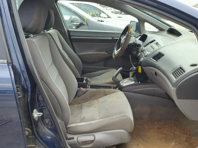 2HGFA16869H518926 - 2009 HONDA CIVIC EX ლურჯი ფოტო 5