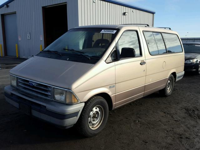 1FMDA41X6PZA62411 - 1993 FORD AEROSTAR GOLD photo 2