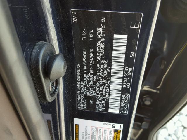 JTJBM7FX2H5153212 - 2017 LEXUS GX BASE BLUE photo 10