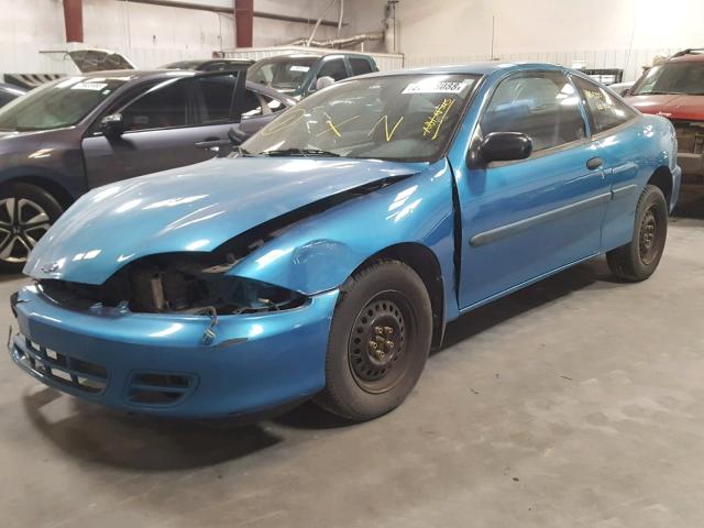 1G1JC124XY7140344 - 2000 CHEVROLET CAVALIER BLUE photo 2