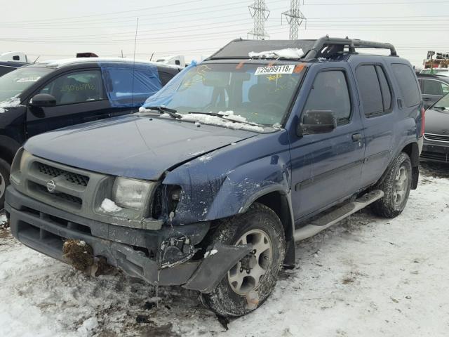 5N1ED28Y31C508989 - 2001 NISSAN XTERRA XE BLUE photo 2