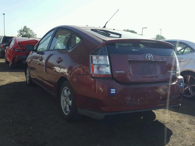 JTDKB20U657033956 - 2005 TOYOTA PRIUS MAROON photo 3