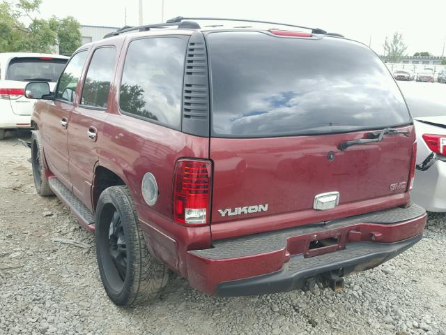 1GKEK63U12J134194 - 2002 GMC DENALI RED photo 3