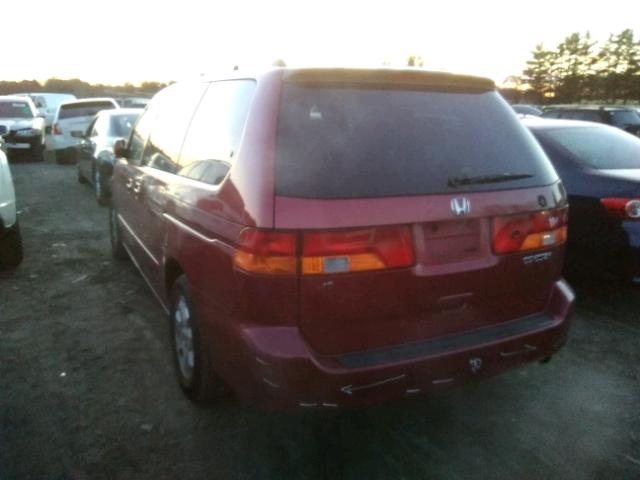 5FNRL18864B137529 - 2004 HONDA ODYSSEY EX BURGUNDY photo 3