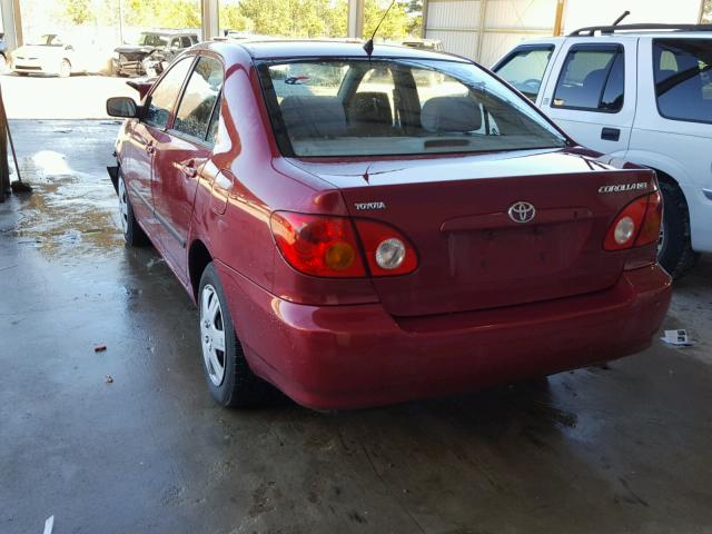 1NXBR32E43Z021547 - 2003 TOYOTA COROLLA CE RED photo 3