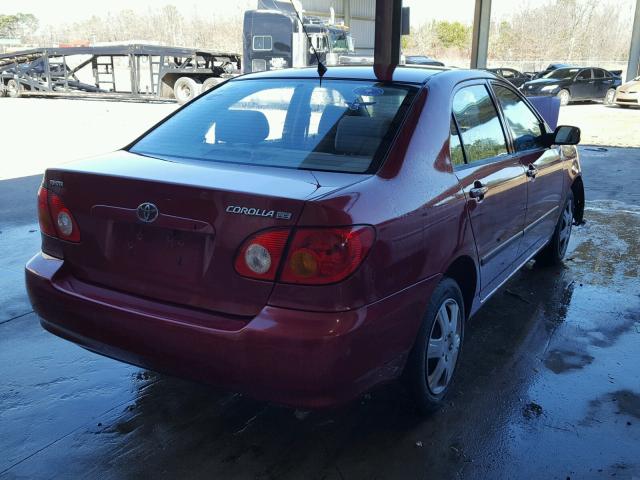 1NXBR32E43Z021547 - 2003 TOYOTA COROLLA CE RED photo 4