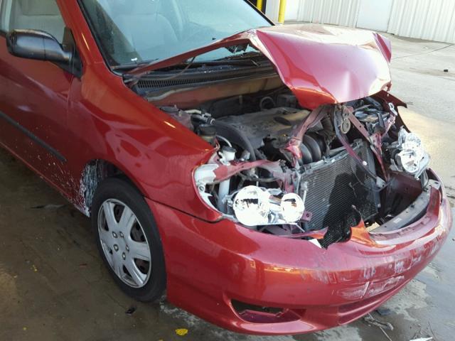 1NXBR32E43Z021547 - 2003 TOYOTA COROLLA CE RED photo 9