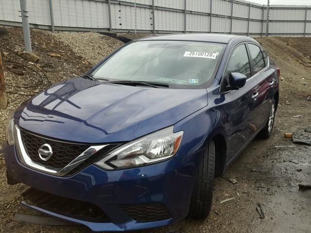 3N1AB7AP3JY222450 - 2018 NISSAN SENTRA S BLUE photo 2