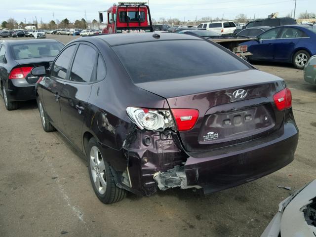 KMHDU46D17U179672 - 2007 HYUNDAI ELANTRA GL PURPLE photo 3