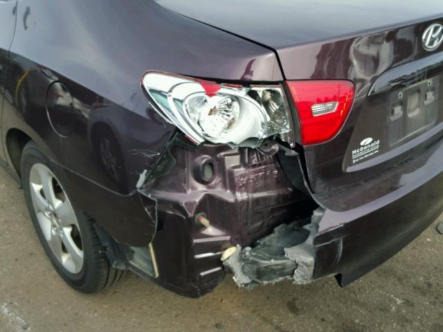 KMHDU46D17U179672 - 2007 HYUNDAI ELANTRA GL PURPLE photo 9