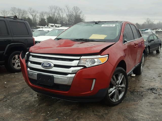 2FMDK3KC4BBA95230 - 2011 FORD EDGE LIMIT RED photo 2