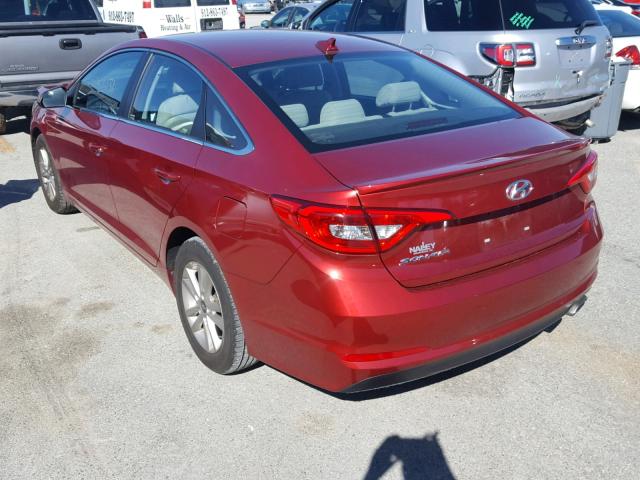 5NPE24AF5GH346956 - 2016 HYUNDAI SONATA SE RED photo 3