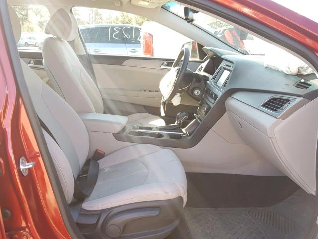 5NPE24AF5GH346956 - 2016 HYUNDAI SONATA SE RED photo 5