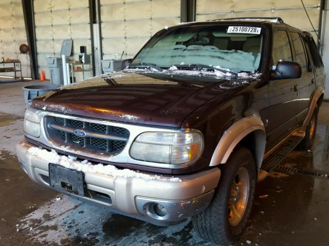 1FMDU84P5YZC62482 - 2000 FORD EXPLORER E BURGUNDY photo 2