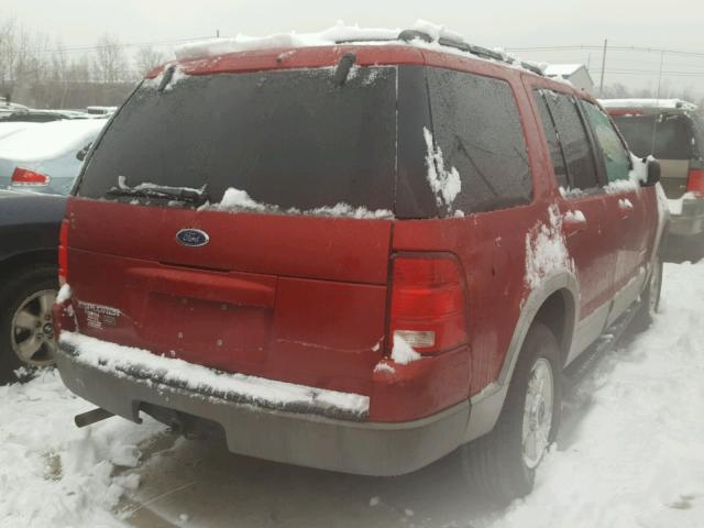 1FMZU73K82UD29389 - 2002 FORD EXPLORER X RED photo 4