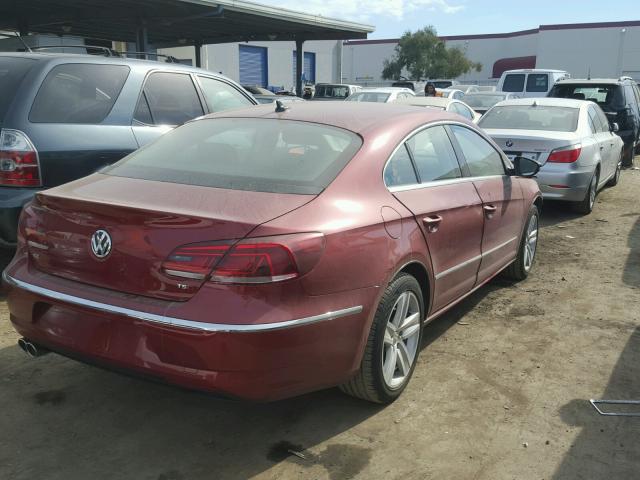 WVWRP7AN5HE500174 - 2017 VOLKSWAGEN CC SPORT RED photo 4