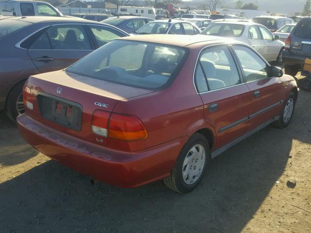 1HGEJ657XVL009033 - 1997 HONDA CIVIC LX RED photo 4