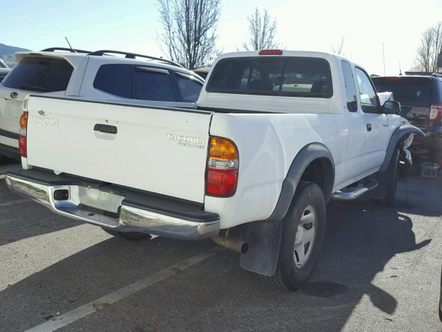 5TESM92NX2Z009768 - 2002 TOYOTA TACOMA XTR WHITE photo 4