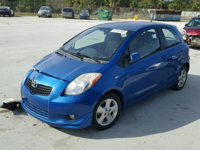 JTDJT923785193236 - 2008 TOYOTA YARIS BLUE photo 2