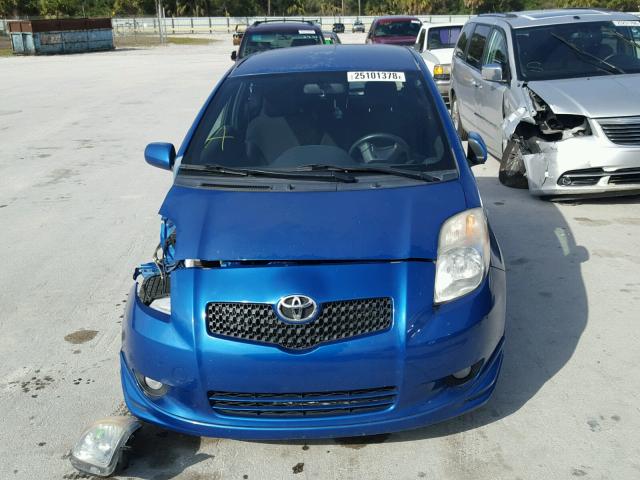 JTDJT923785193236 - 2008 TOYOTA YARIS BLUE photo 9