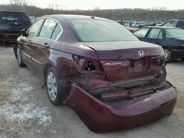 1HGCP26878A099067 - 2008 HONDA ACCORD EXL MAROON photo 3