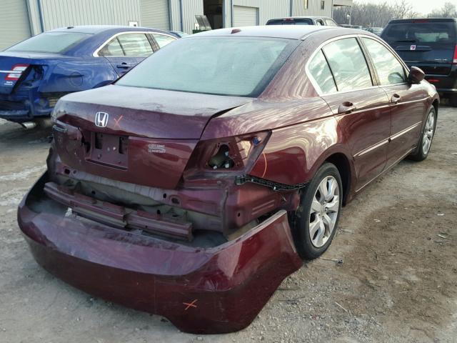 1HGCP26878A099067 - 2008 HONDA ACCORD EXL MAROON photo 4